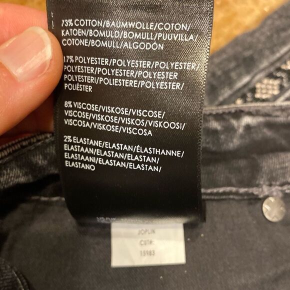 Liverpool black acid washed Abby‎ Ankle High Rise Ankle Skinny Jeans - Picture 6 of 9